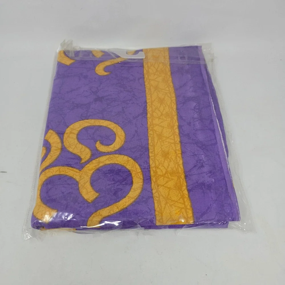 Om Symbol Cotton Tapestry Double Size 85x100 Purple Gold Blue Yoga Decor India